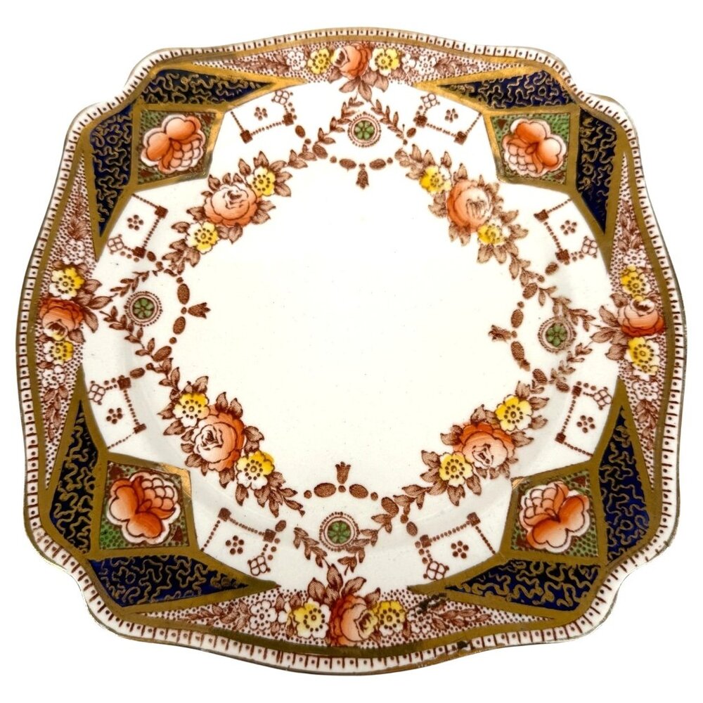 Arthur‎ AJ Wilkinson Stafford Royal Staffordshire Imari Square Plate Lunch Salad